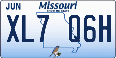 MO license plate XL7Q6H