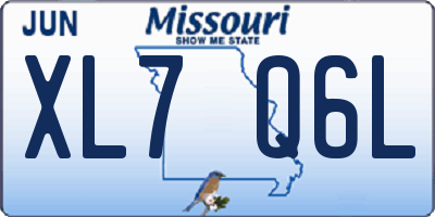 MO license plate XL7Q6L