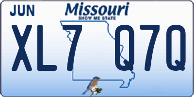 MO license plate XL7Q7Q