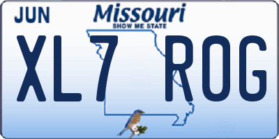 MO license plate XL7R0G
