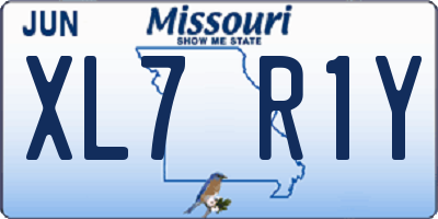 MO license plate XL7R1Y