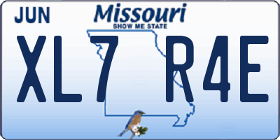 MO license plate XL7R4E