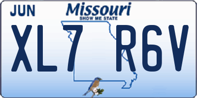 MO license plate XL7R6V