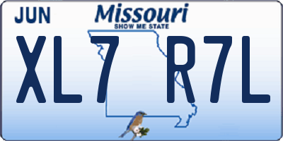 MO license plate XL7R7L
