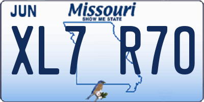 MO license plate XL7R7O