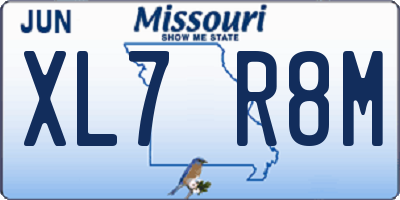 MO license plate XL7R8M
