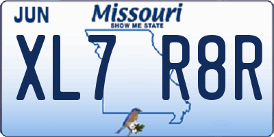 MO license plate XL7R8R