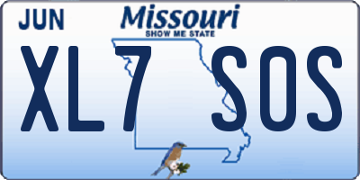 MO license plate XL7S0S