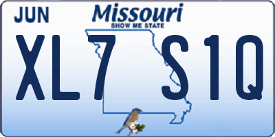 MO license plate XL7S1Q