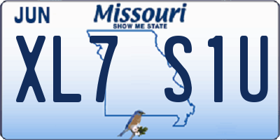 MO license plate XL7S1U
