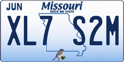 MO license plate XL7S2M