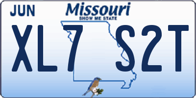 MO license plate XL7S2T