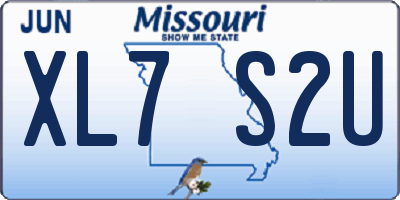 MO license plate XL7S2U