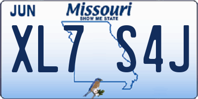 MO license plate XL7S4J