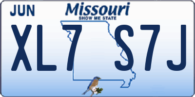 MO license plate XL7S7J