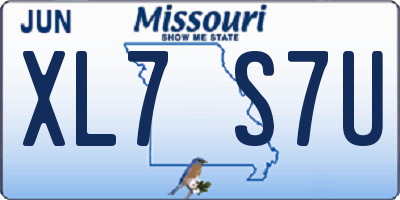 MO license plate XL7S7U
