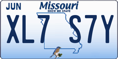MO license plate XL7S7Y