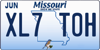 MO license plate XL7T0H