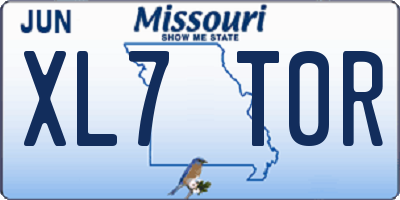 MO license plate XL7T0R