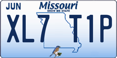 MO license plate XL7T1P