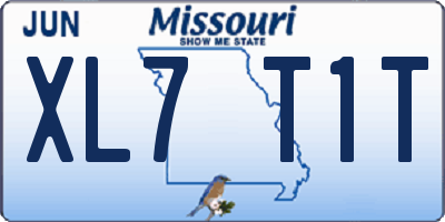 MO license plate XL7T1T