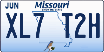 MO license plate XL7T2H