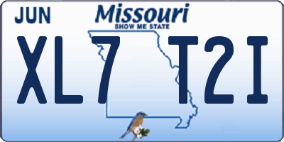 MO license plate XL7T2I
