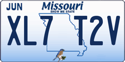 MO license plate XL7T2V