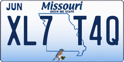 MO license plate XL7T4Q