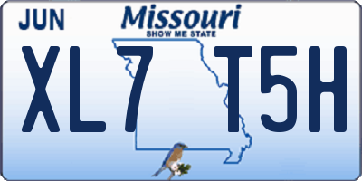 MO license plate XL7T5H