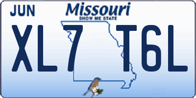 MO license plate XL7T6L