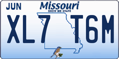 MO license plate XL7T6M