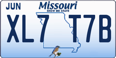 MO license plate XL7T7B