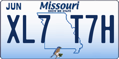 MO license plate XL7T7H