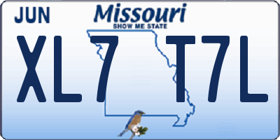 MO license plate XL7T7L