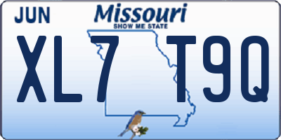 MO license plate XL7T9Q
