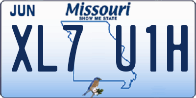 MO license plate XL7U1H