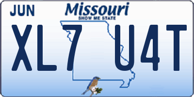 MO license plate XL7U4T