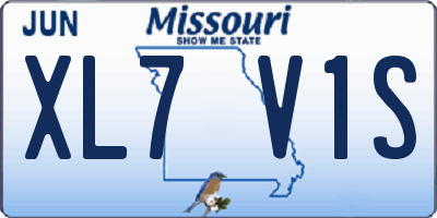MO license plate XL7V1S