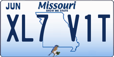 MO license plate XL7V1T