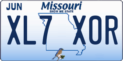 MO license plate XL7X0R