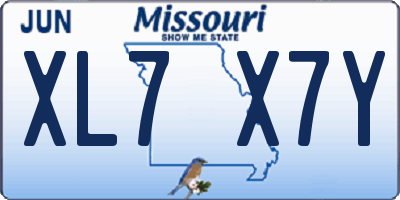 MO license plate XL7X7Y