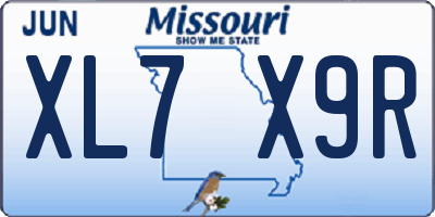 MO license plate XL7X9R