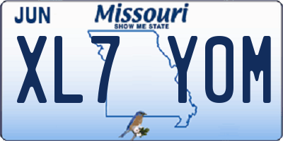 MO license plate XL7Y0M