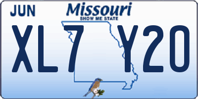 MO license plate XL7Y2O