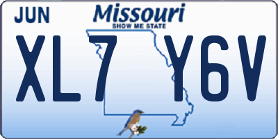 MO license plate XL7Y6V