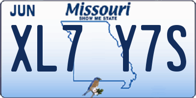 MO license plate XL7Y7S