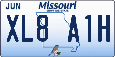 MO license plate XL8A1H