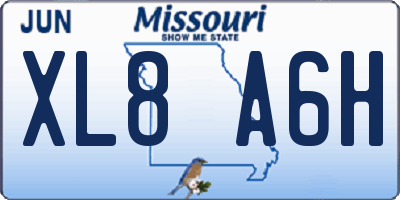 MO license plate XL8A6H