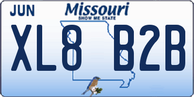 MO license plate XL8B2B
